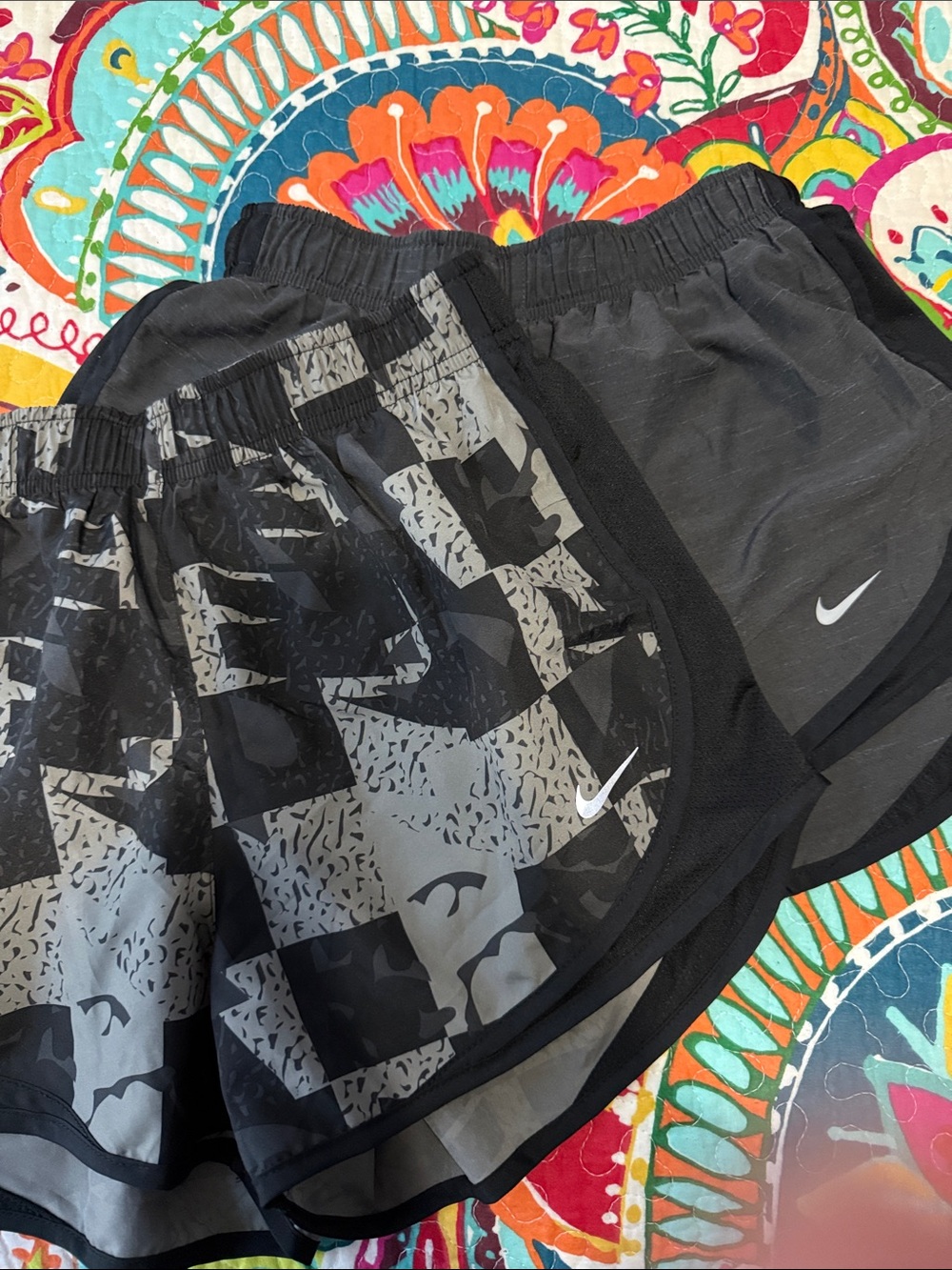 Nike Women's Black and Gray Athletic Shorts Bundle